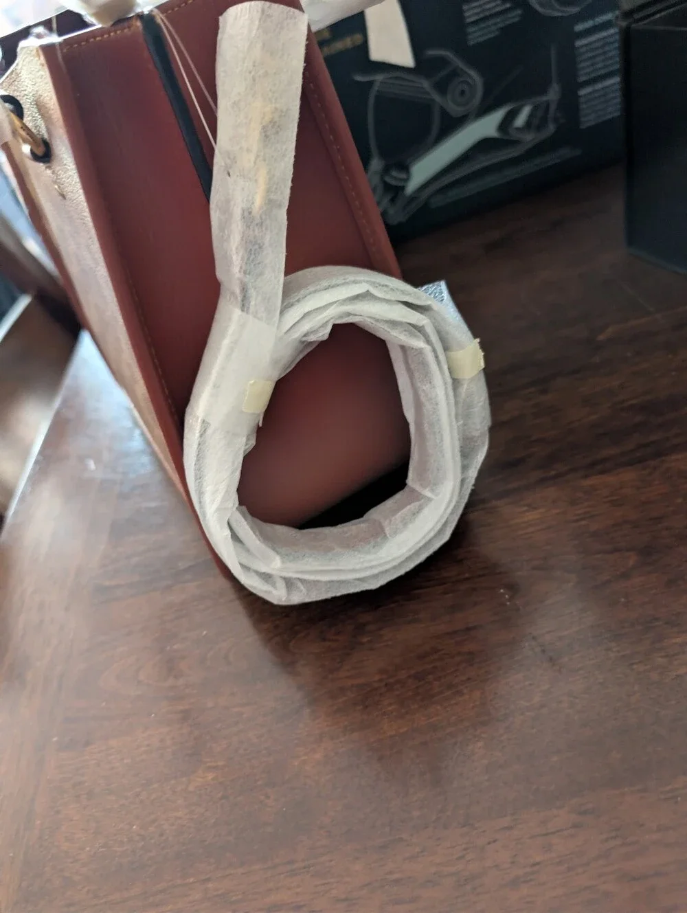 Coach Brown Signature Canvas Tote with Leather Trim - Picture 8 of 13